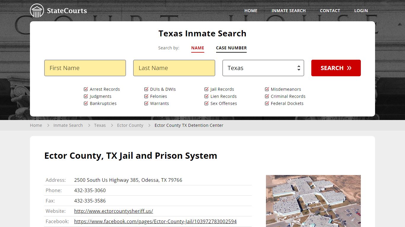 Ector County, TX Jail and Prison System - State Courts