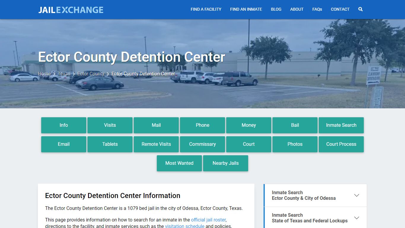Ector County Detention Center, TX Inmate Search, Information